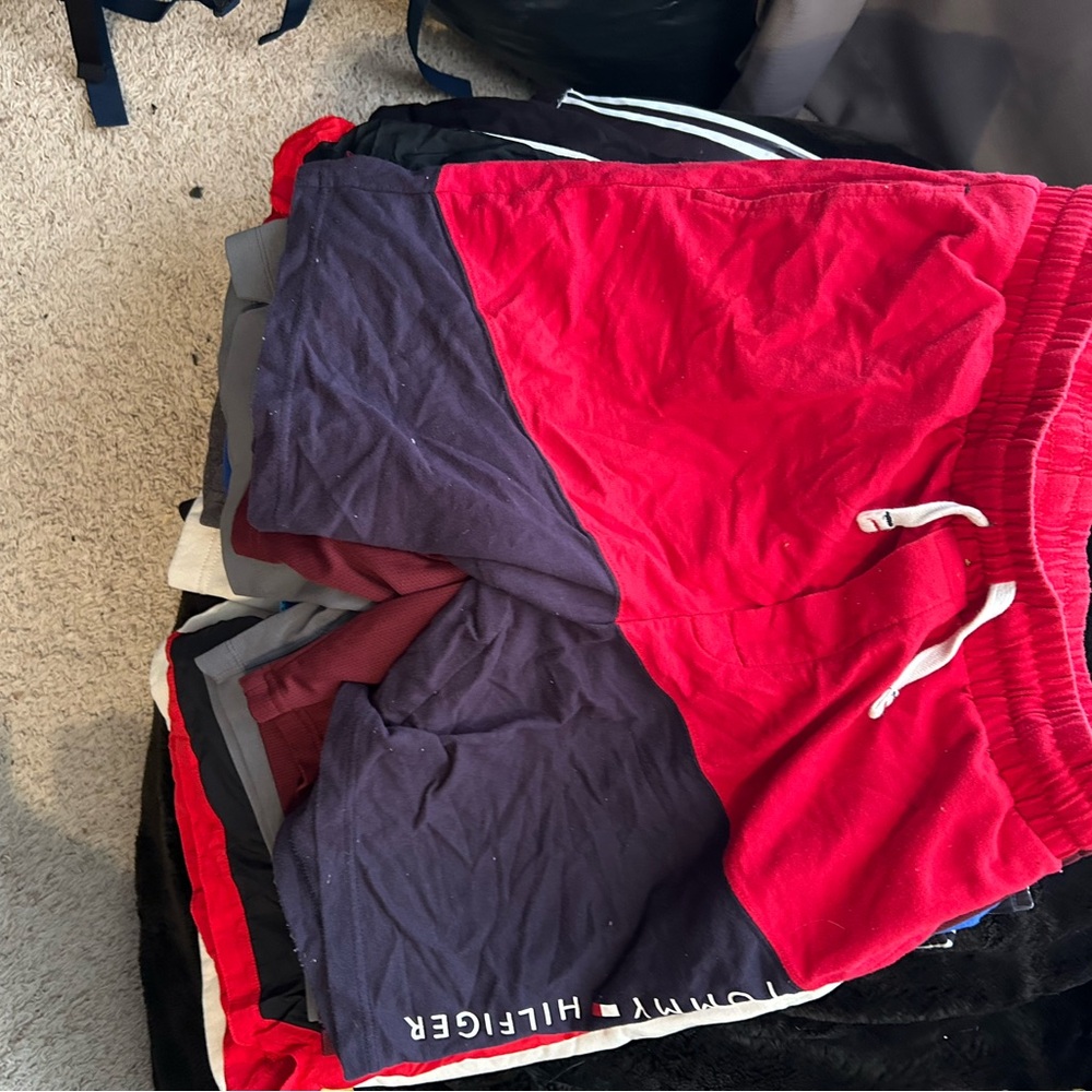 Tommy Hilfiger Red and Navy Lounge Shorts